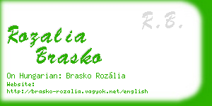rozalia brasko business card